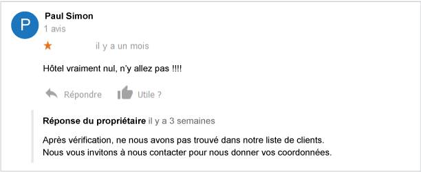 Répondre à un avis négatif sur Google